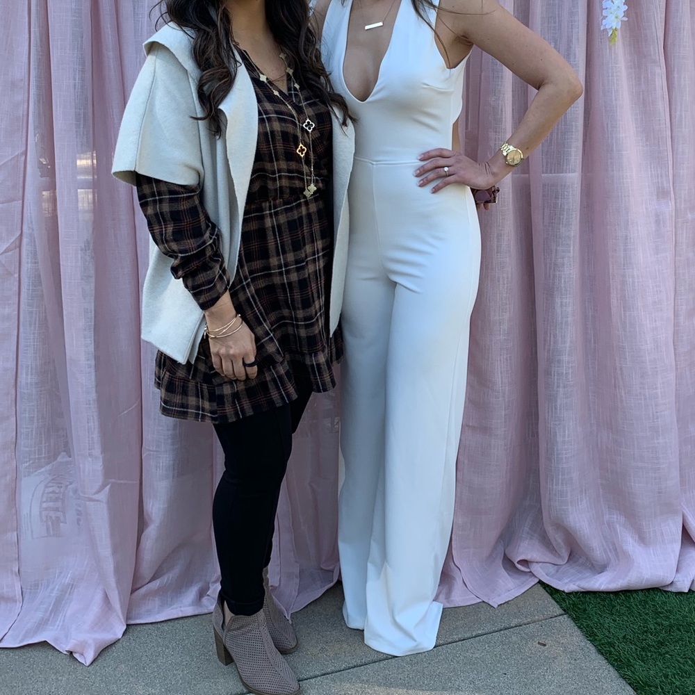 Thinking Out loud Lulu’s white jumpsuit